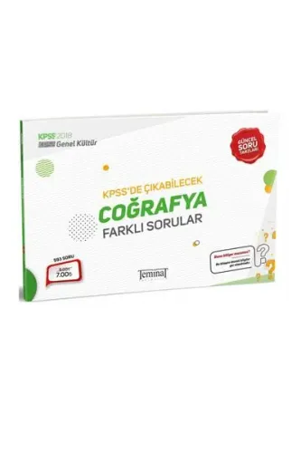 Teminat KPSS Genel Kültür Coğrafya KPSS'de Çıkabilecek Farklı Sorular