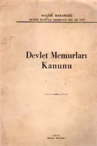 Devlet Memurları Kanunu