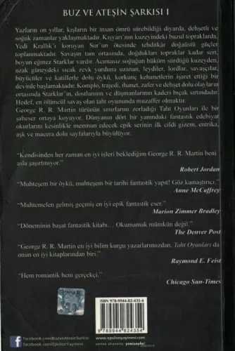 Taht Oyunları George Martın Epsilon Yayıncılık %40 indirimli