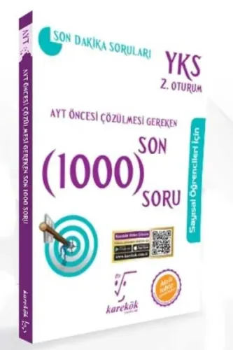 Karekök Yayınları AYT Sayısal Öğrenciler İçin Sınavdan Önce Çözülmesi Gereken Son 1000 Soru Karekök