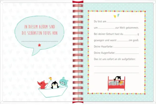 Kleines Foto-Einsteckalbum - Hurra, du bist da