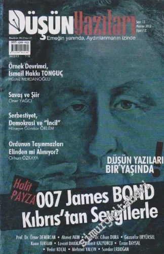 Düşün Yazıları Atatürkçü Türk Kültür Dergisi - Sayı: 13      Haziran