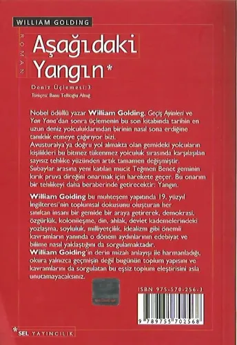Aşağıdaki Yangın Deniz Üçlemesi 3 William Golding Sel Yayıncılık %52 i