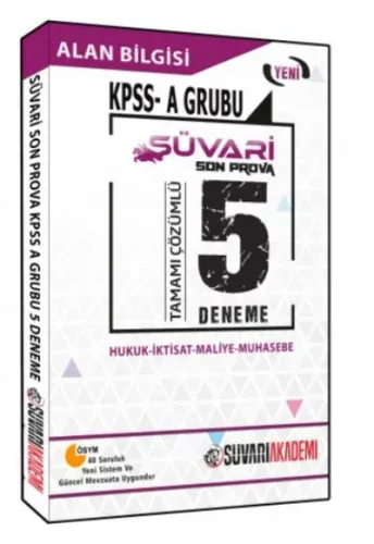 Süvari Akademi KPSS-A Grubu Son Prova Tamamı Çözümlü 5 Deneme