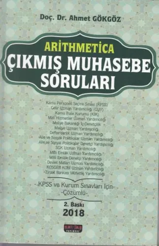 Arithmetica Çıkmış Muhasebe Soruları Ahmet Gökgöz