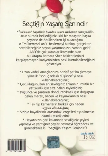 Seçtiğin Yaşam Senindir Barbara Sher Meta Basım Yayım %60 indirimli