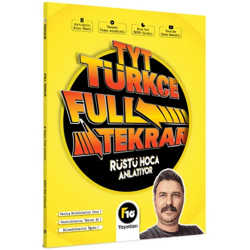 F10 Rüştü Hoca TYT Türkçe Full Tekrar Video Ders Kitabı 2023