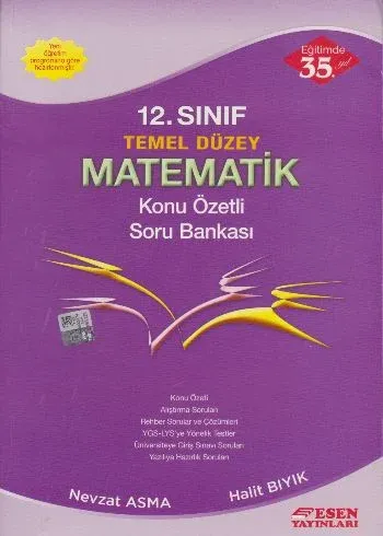 Esen 12. Sınıf Temel Düzey Matematik Konu Özetli Soru Bankası