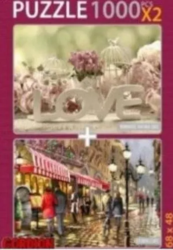 Romantic Vintage Love-Evenıng Cafe 1000 X 2 Puzzle