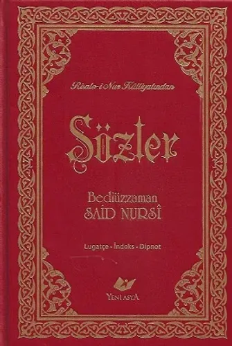 Sözler- 7983 (Orta Boy Lügâtçeli - İndeksli - Dipnotlu) Yeni Tanzim - Orta Boy - Ciltli Kitap