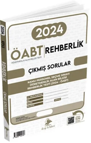 Dizgi Kitap Yayınları ÖABT MEB AGS Rehberlik Öğretmenliği (PDR) Video Çözümlü 2024 Sınavı Tek Fasikül Orijinal Çıkmış Sorular