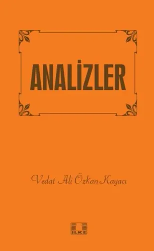 Analizler Vedat Ali Özkan Kayacı