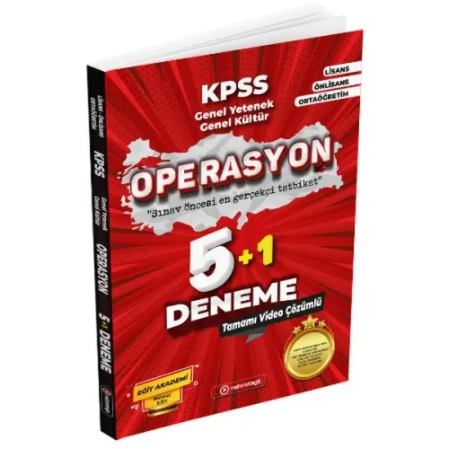 Eğit Akademi KPSS Genel Kültür Genel Yetenek Operasyon 5 Deneme Video 