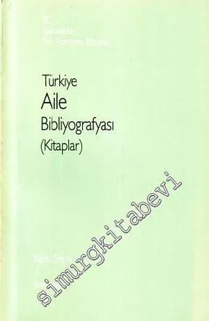 Türkiye Aile Bibliyografyası  ( Kitaplar ) -