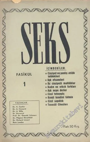 Seks - Yıl: 1953, Fasikül: 1        1953