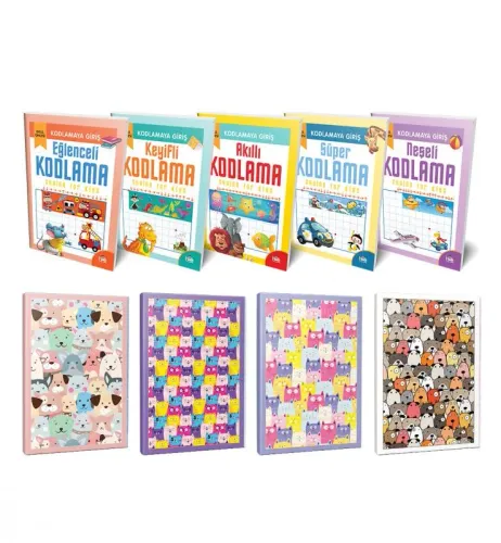Kodlamaya Giriş 5li Kitap Seti ve 4 Defter-2 - Halkkitabevi