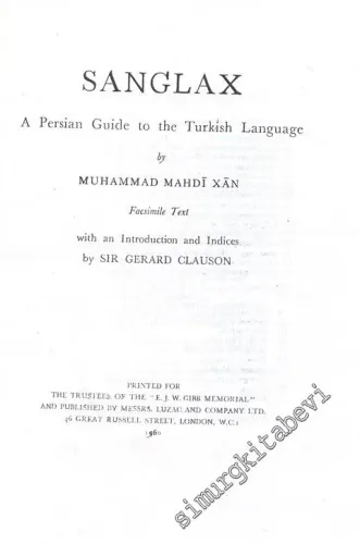 Sanglax - A Persian Guide to the Turkish Language FOTOKOPİ -