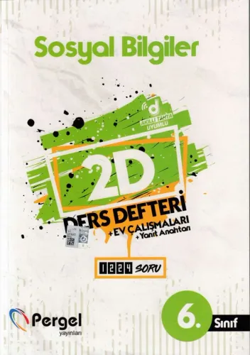 Pergel 6. Sınıf Sosyal Bilgiler 2D Ders Defteri + Ev Çalışmaları (Yeni)