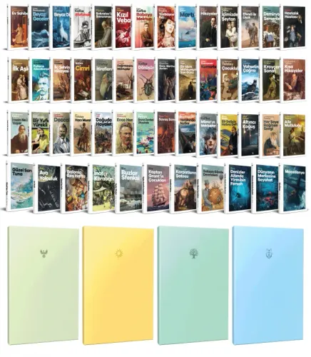 53 Dünya Klasiği ve Pastel Çizgisiz Defter Seti -2 - Halkkitabevi