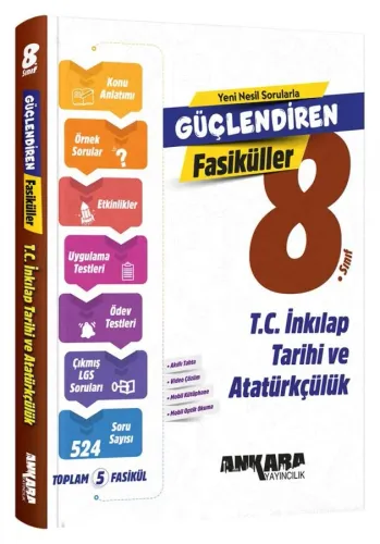 Ankara Yayıncılık 8. Sınıf T.C. İnkılap Tarihi ve Atatürkçülük Güçlendiren Fasikül Set