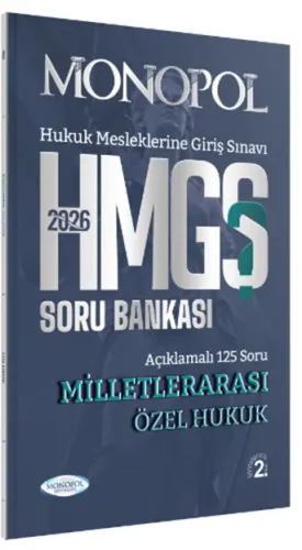 Monopol Yayınları 2026 HMGS Milletlerarası Özel Hukuk Soru Bankası