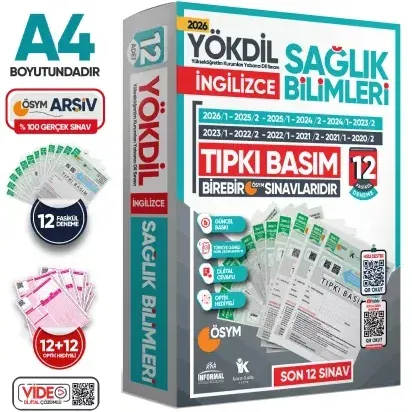 İnformal Yayınları 2026 İngilizce Yökdil Sağlık Bilimleri Tıpkı Basım 