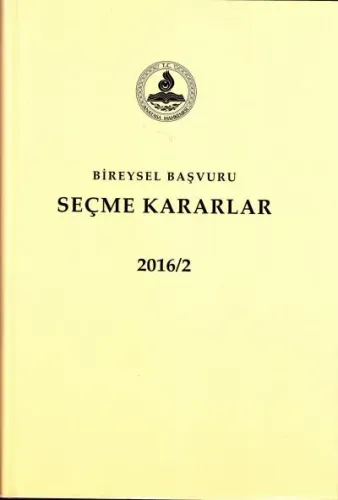 Bireysel Başvuru Seçme Kararlar 2 Cilt (Takım)