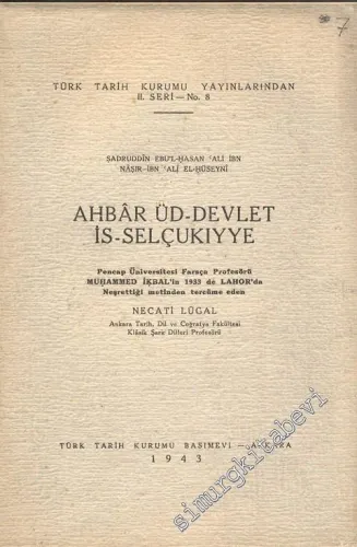 Ahbâr üd - Devlet is -  Selçukıyye -