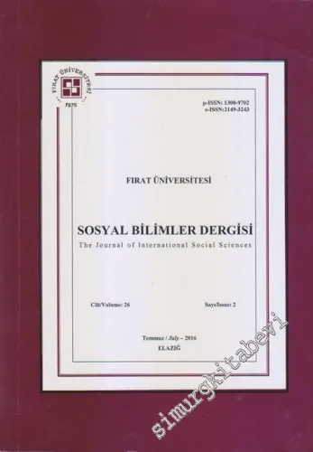 Fırat Üniversitesi Sosyal Bilimler Dergisi = The Journal Of International Social Sciences - Sayı: 2  Cilt: 26    Temmuz 2016