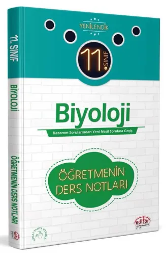 Editör Yayınları 11. Sınıf Biyoloji Öğretmenin Ders Notları