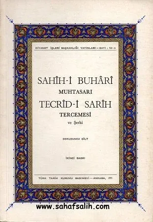 Sahih-i Buhari Muhtasarı Tecrid-i Sarih Tercemesi - Dokuzuncu Cilt