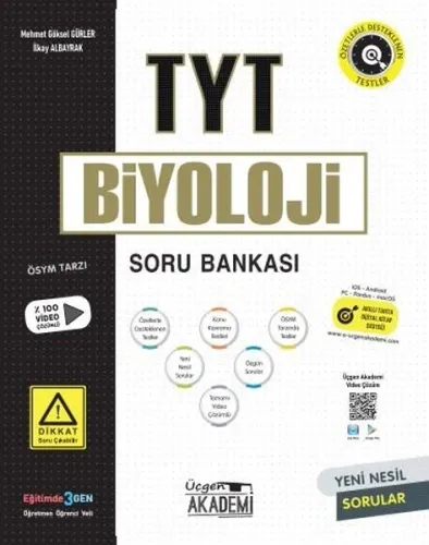 Üçgen Akademi Yayınları TYT Biyoloji Soru Bankası