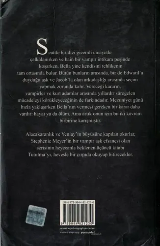 Tutulma Stephenie Meyer Epsilon Yayıncılık