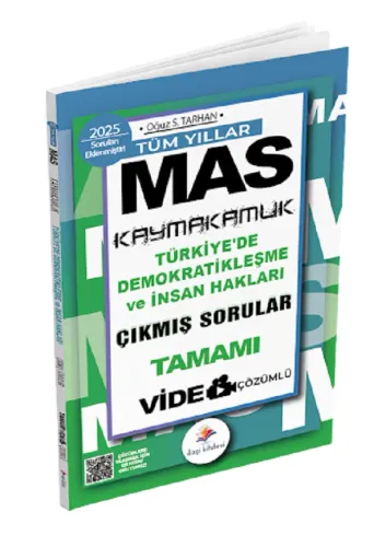 Dizgi Kitap Yayınları 2025 MAS Kaymakamlık İnsan Hakları ve Demokratikleşme Tüm Yıllar Tamamı Video Çözümlü Çıkmış Sorular