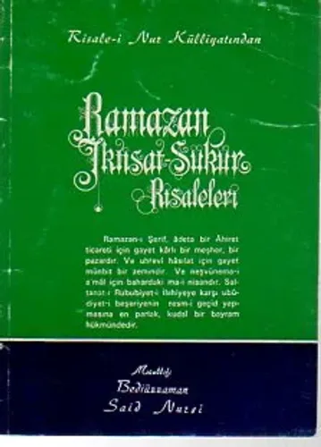 Ramazan İktisat-Şükür Risaleleri