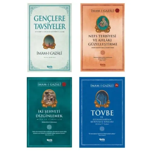 İmam-ı Gazali Seti Gençlere Tavsiyeler - Nefs Terbiyesi - İki Şehveti Dizginlemek - Tövbe 4'lü Set
