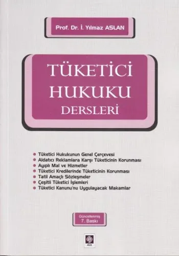 Tüketici Hukuku Dersleri