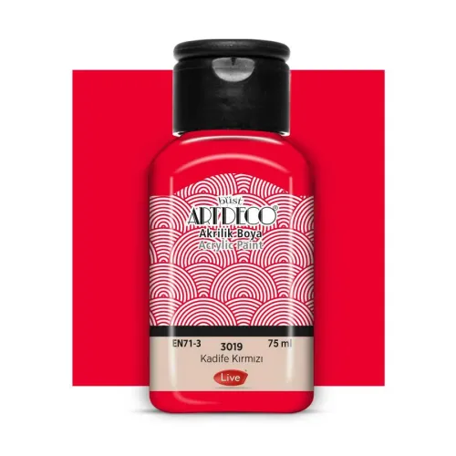 Artdeco Akrilik Boya 75ml Kadife Kırmızı 3019