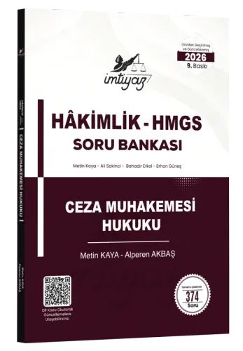 İMTİYAZ 2026 HMGS Hakimlik Ceza Muhakemesi Hukuku Soru Bankası