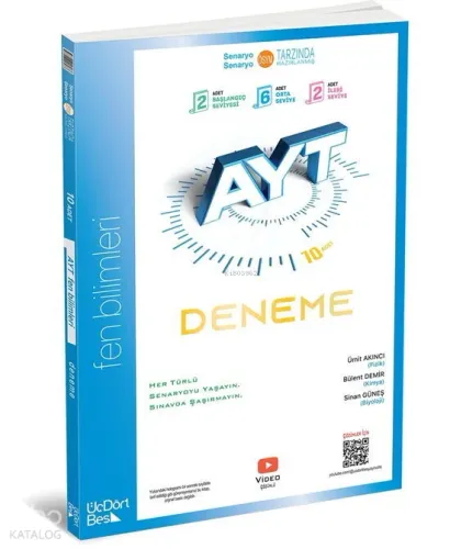 Üçdörtbeş AYT Fen Bilimleri 10 Deneme 2026