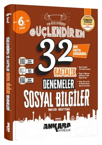 ANKARA YAY. 6.SINIF GÜÇ. 32 HAFTALIK SOSYAL BİLGİLER DENEMELERİ 2027