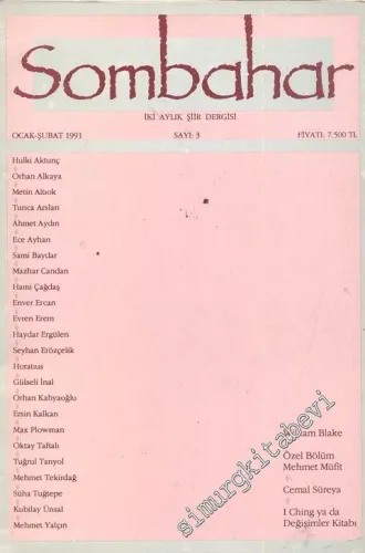 Sombahar: İki Aylık Şiir Dergisi  - Ocak - Şubat 1991; Sayı: 3