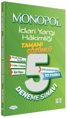 İdari Yargı Hakimliği Çözümlü 5 Deneme Sınavı