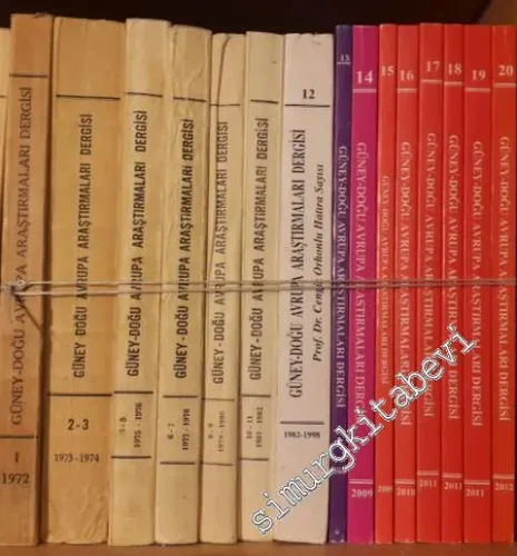 Güney - Doğu Avrupa Araştırmaları Dergisi; Sayı: 1 - 20; Yıl: 1972 - 2011 -