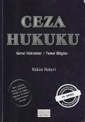 Ceza Hukuku Genel Hükümler - Temel Bilgiler 15. Baskı