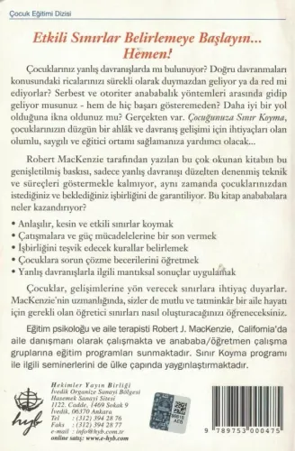 Çocuğunuza Sınır Koyma Robert J.Mackenzie Hyb Yayınevi %44 indirimli