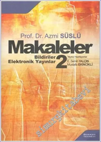 Prof. Dr. Azmi Süslü Makaleler Bildiriler - Elektronik Yayınlar 2 -        2023