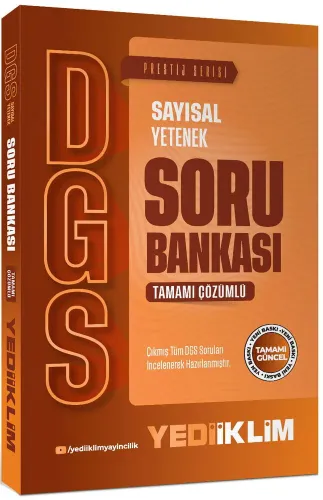 Yediiklim Yayınları 2027 DGS Prestij Serisi Sayısal Yetenek Tamamı Çöz