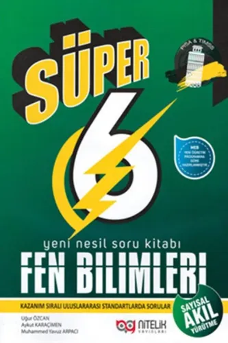 Nitelik 6. Sınıf Süper Fen Bilimleri Yeni Nesil Soru Kitabı