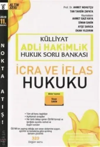 Külliyat Adli Hakimlik Hukuk Soru Bankası İcra ve İflas Hukuku